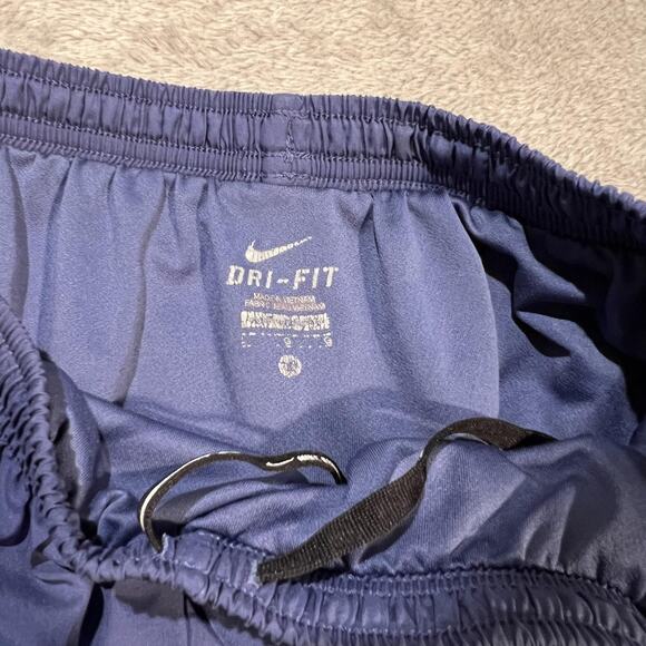 Nike Dri-Fit Shorts Mens Large Blue White Athletic Lined Mesh Running Swoosh - Picture 4 of 13